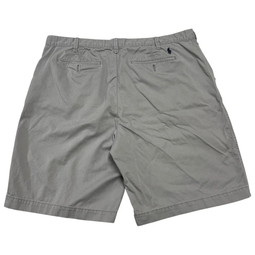 Polo Ralph Lauren Men's Chino Shorts Light Gray Relaxed Fit Size 40 Flat Front